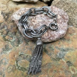 Banana Republic double chain bracelet with tassel